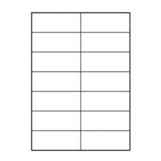 Logós címkék 105mm x 42,4mm, A4, matt, fehér, 14 címke, 140g/m2, 10 darabos csomag, tintasugaras és lézernyomtatókhoz.
