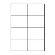Logós címkék 105mm x 74,2mm, A4, matt, fehér, 8 címke, 140g/m2, 10 darabos csomag, tintasugaras és lézernyomtatókhoz.