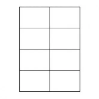 Logós címkék 105mm x 74,2mm, A4, matt, fehér, 8 címke, 140g/m2, 25 darabos csomag, tintasugaras és lézernyomtatókhoz.
