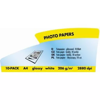 Logo 15015, fotópapír, fényes, fehér, A4, 210 g/m2, 2880dpi, 10 db, tintasugaras papír
