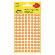 Avery Zweckform címkék 8mm, neon narancssárga, 104 címke, filctoll, 4 db-os csomag, 3178, kézíráshoz