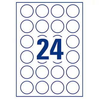 Avery Zweckform címkék 40mm, A4, fehér, 24 címke, 10 darabos csomag, L3415-10, lézer- és tintasugaras nyomtatókhoz, fénymásolókhoz Avery Zweckform címkék 40mm, A4, fehér, 24 címke, 10 darabos csomag, L3415-10, lézer- és tintasugaras nyomtatókhoz, fénymásolókhoz