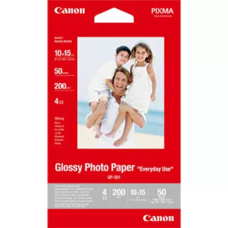 Canon fényes fotópapír, GP-501, fotópapír, fényes, GP-501 típus 0775B081, fehér, 10x15cm, 4x6