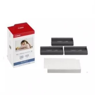 Canon színes tintapapír készlet, KP108IN, KP-108IN, fotópapír, 3 csomag KP36IN típusú fényes, 3115B001, fehér, CP100, 220, 300, 330, 400