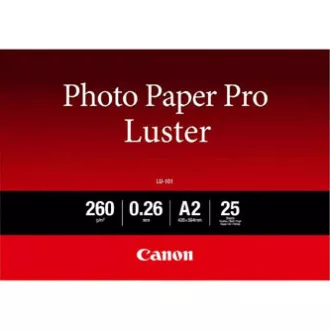 Canon LU-101 Photo Paper Pro Luster, LU-101, fotópapír, fényes, 6211B026, fehér, A2, 16.54x23.39", 260 g/m2, 25 db, tintasugaras, tintasugaras