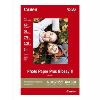 Canon Photo Paper Plus Glossy, PP-201 A3 , fényes fotópapír, fényes, 2311B021, fehér, A3 , 13x19", 275 g/m2, 20 db, tintasugaras papír