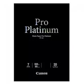 Canon PT-101 fotópapír PRO Platinum, PT-101, fotópapír, mikroporózus felület, fényes, 2768B067, fehér, A2, 16.54x23.39", 300 g