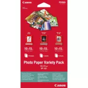 Canon Photo Paper Variety Pack VP-101, VP-101, fotópapír, 5x PP201, 5x SG201, 10x GP501 típus fényes, 0775B078, fehér, 10x15cm, 4x6"