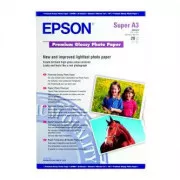 Epson Premium fényes fotópapír, C13S041316, fotópapír, fényes, fehér, Stylus Photo 890, 895, 1270, 2100, A3 , 255 g/m2, 20 db,