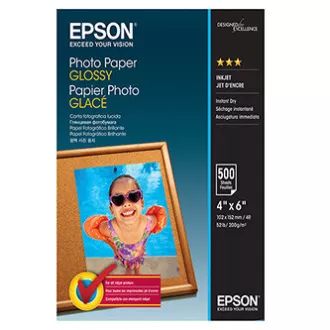 Epson fotópapír, C13S042549, fotópapír, fényes, fehér, 10x15cm, 4x6