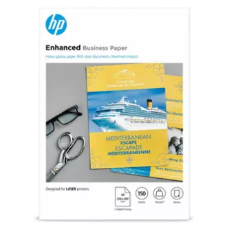 HP Enhanced Business fényes üzleti lézer fotópapír, CG965A, fotópapír, fényes, fehér, A4, 150 g/m2, 150 db, lézer, kétoldalas nyomtatás