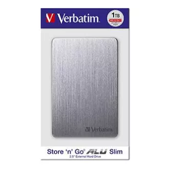 Verbatim külső merevlemez, Store,n,Go ALU Slim, 2.5", USB 3.0, 1TB, 53662, űrszürke