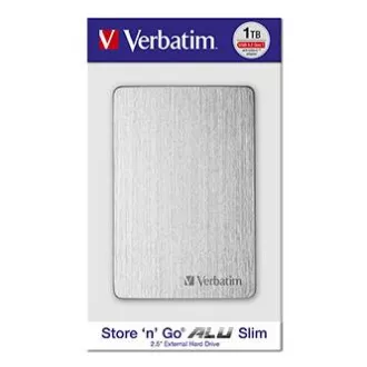 Verbatim külső merevlemez, Store,n,Go ALU Slim, 2.5", USB 3.0, 1TB, 53663, Ezüst