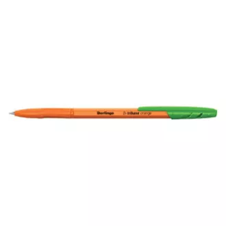 Berlingo, golyóstoll, zöld, 50db, 0.7mm, Tribase narancssárga