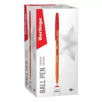 Berlingo, golyóstoll, piros, 50db, 0.7mm, Tribase Orange Berlingo, golyóstoll, piros, 50db, 0.7mm, Tribase Orange