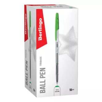 Berlingo, golyóstoll, zöld, 50db, 1mm, Tribase, SELL OUT