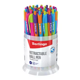 Berlingo, golyóstoll, kék, 40db, 0.7mm, Triangle Fuze RT
