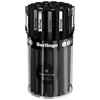 Berlingo, golyóstoll, kék, 24db, 0.7mm, Double Black