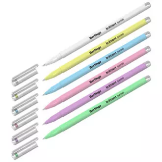 Berlingo, gélhenger, színes, 6db, 0.8mm, Brilliant Pastel, Brilliant Pastel