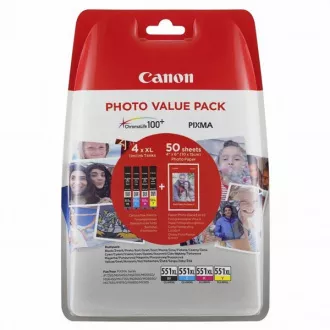 Canon CLI-551-XL (6443B006) - patron, black + color (fekete + színes)
