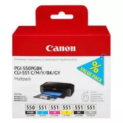 Canon PGI-550, CLI-551 (6496B005) - patron, black + color (fekete + színes)