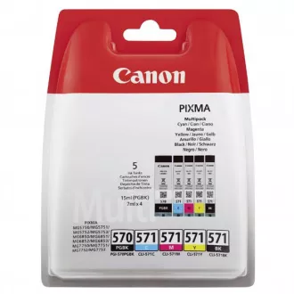 Canon PGI-570, CLI-571 (0372C004) - patron, black + color (fekete + színes) Canon PGI-570, CLI-571 (0372C004) - patron, black + color (fekete + színes)