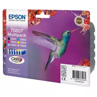 Epson T0807 (C13T08074021) - patron, black + color (fekete + színes)