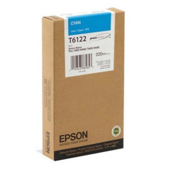 Epson T6122 (C13T612200) - patron, cyan (azúrkék)