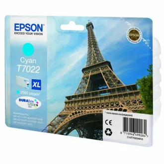 Epson T7022 (C13T70224010) - patron, cyan (azúrkék) Epson T7022 (C13T70224010) - patron, cyan (azúrkék)