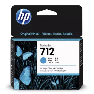 HP 712 (3ED67A) - patron, cyan (azúrkék)