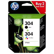 HP 304 (3JB05AE) - patron, black + color (fekete + színes)