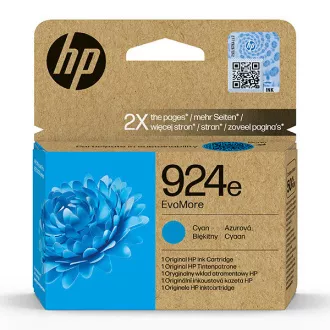 HP 924e (4K0U7NE) - patron, cyan (azúrkék)
