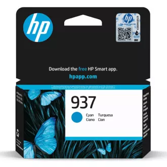 HP 937 (4S6W2NE) - patron, cyan (azúrkék)