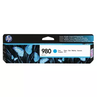 HP 980 (D8J07A) - patron, cyan (azúrkék)