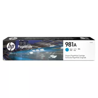 HP 981A (J3M68A) - patron, cyan (azúrkék)