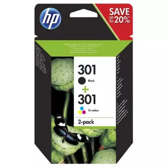 HP 301 (N9J72AE#301) - patron, black + color (fekete + színes)