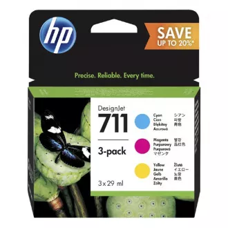 HP 711 (P2V32A) - patron, color (színes)