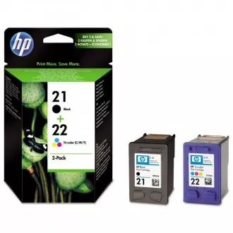 HP 21 + 22 (SD367AE) - patron, black + color (fekete + színes) 2db