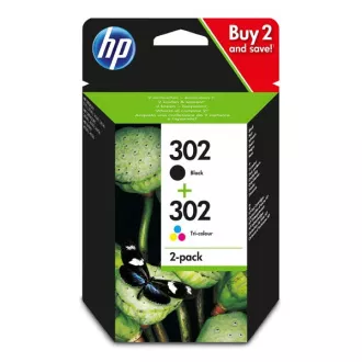 HP 302 (X4D37AE) - patron, black + color (fekete + színes)