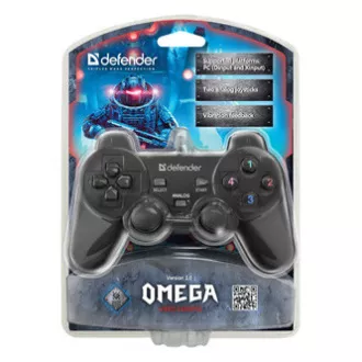 Gamepad Defender Omega, 12tl., USB, fekete, rezgő, Windows R XP/VISTA/7/8/10 Gamepad Defender Omega, 12tl., USB, fekete, rezgő, Windows R XP/VISTA/7/8/10