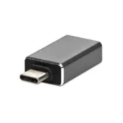 USB reduktor, (3.1), USB C hím - USB A csatlakozó, fém