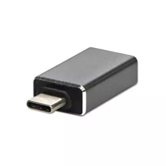 USB reduktor, (3.1), USB C hím - USB A csatlakozó, fém