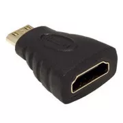 Videó reduktor, mini HDMI hím - HDMI csatlakozó, fekete
