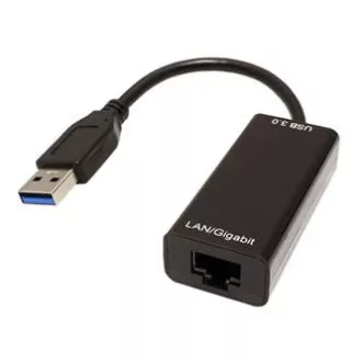 USB/LAN adapter (3.0), USB A csatlakozó - RJ45 csatlakozó, fekete, Gigabit Ethernet USB/LAN adapter (3.0), USB A csatlakozó - RJ45 csatlakozó, fekete, Gigabit Ethernet