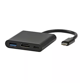 USB/Video átalakító   HUB, DP Alt Mode, USB C hím - HDMI csatlakozó   USB C csatlakozó (PD)   USB A csatlakozó, fekete, teljesen új doboz 4K2K@30H