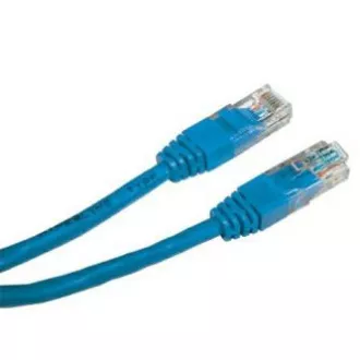 LAN hálózati kábel UTP patchkábel, Cat.5e, RJ45 csatlakozó - RJ45 csatlakozó, 0,5 m, árnyékolatlan, kék, gazdaságos, ELADÓ