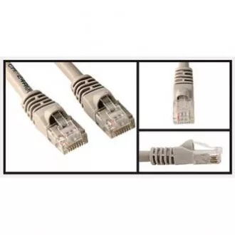 Hálózati LAN kábel UTP crossover patchkábel, Cat.5e, RJ45 hím - RJ45 hím, 3 m, árnyékolatlan, crossover, szürke, 2 PC csatlakoztatására, econ