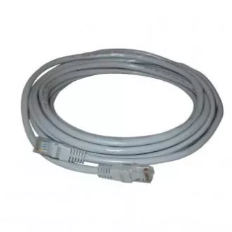 LAN kábel UTP crossover patchkábel, Cat.5e, RJ45 hím - RJ45 hím, 3 m, árnyékolatlan, crossover, szürke, 2 PC csatlakoztatására, Logo