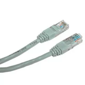LAN hálózati kábel UTP patchkábel, Cat.5e, RJ45 csatlakozó - RJ45 csatlakozó, 7 m, árnyékolatlan, szürke, economy