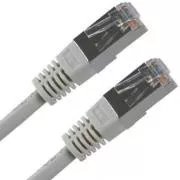 LAN kábel FTP patchkábel, Cat.5e, RJ45 csatlakozó - RJ45 csatlakozó, 7 m, árnyékolt, szürke, gazdaságos